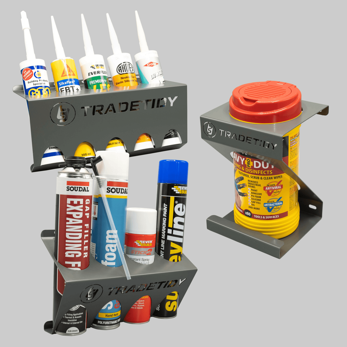 Sealant/Aerosol/Wipes Holders 3 Pack