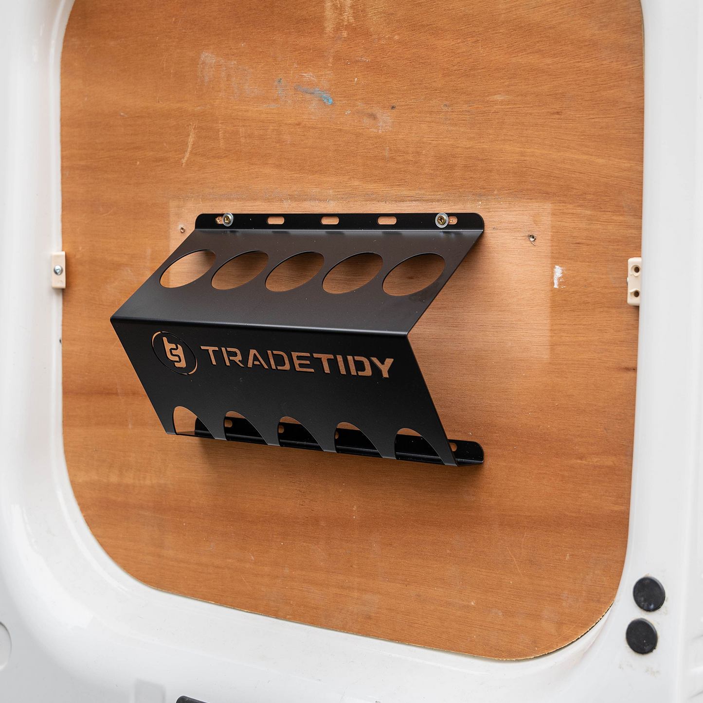 TradeTidy Mastic & Silicone Tube Holder – Holds 5 Tubes | Heavy-Duty Powder-Coated Steel for Van & Workshop