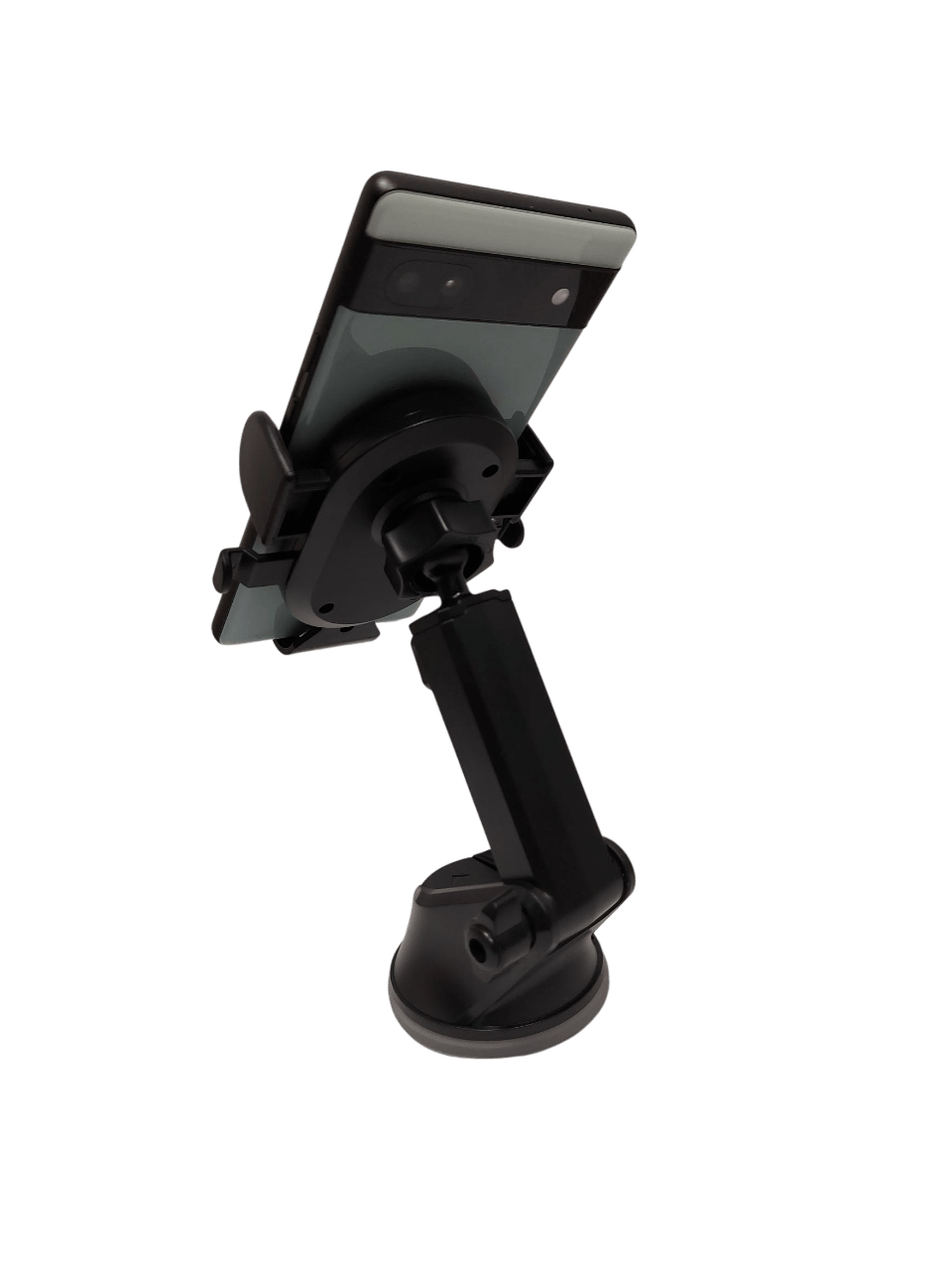 TradeTidy - phone mounted on a black phone holder