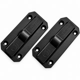 TradeTidy black Trowel Holder, sold as a pair — moulded ABS plastic brackets with countersunk screw holes, UK made