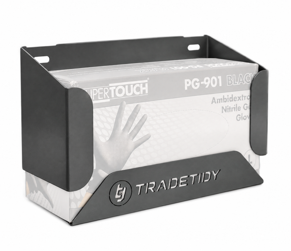 Van Glove Box Holder — Fits Most Nitrile & Latex Boxes — Grey