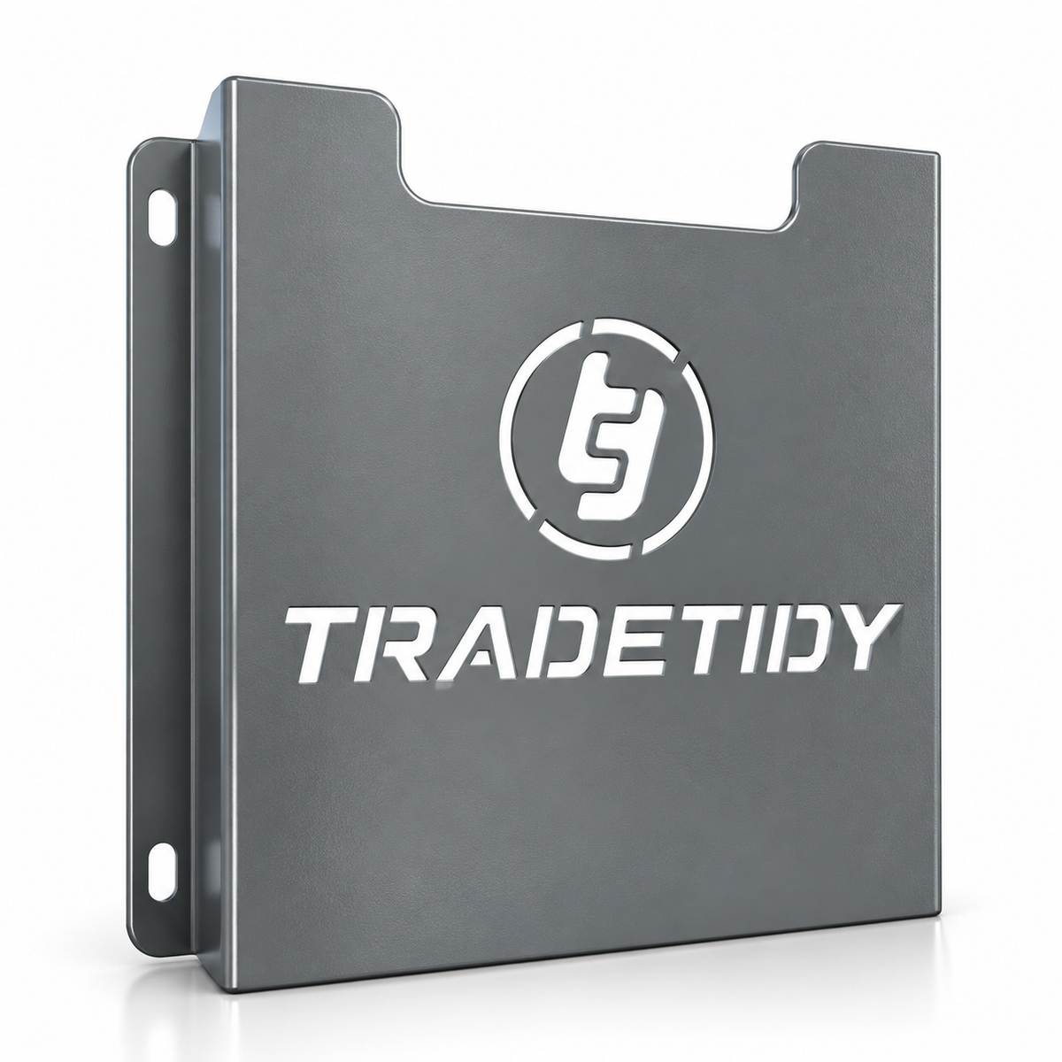 TradeTidy grey van document holder for A4 job sheets and paperwork — wall-mounted powder-coated steel