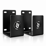 TradeTidy black telescopic ladder brackets (pair) — 3mm steel L-brackets for van ladder storage