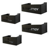 TradeTidy black Storage Tray Bundle — 2x 250mm and 2x 330mm UK-made powder-coated steel trays
