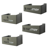 TradeTidy grey Storage Tray Bundle — 2x 250mm and 2x 330mm UK-made powder-coated steel trays