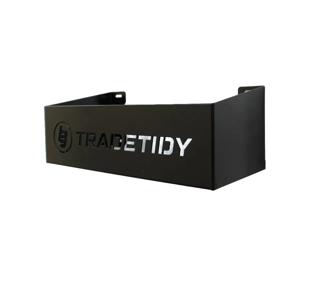 TradeTidy black Storage Tray 330mm — UK-made powder-coated steel van and workshop tray