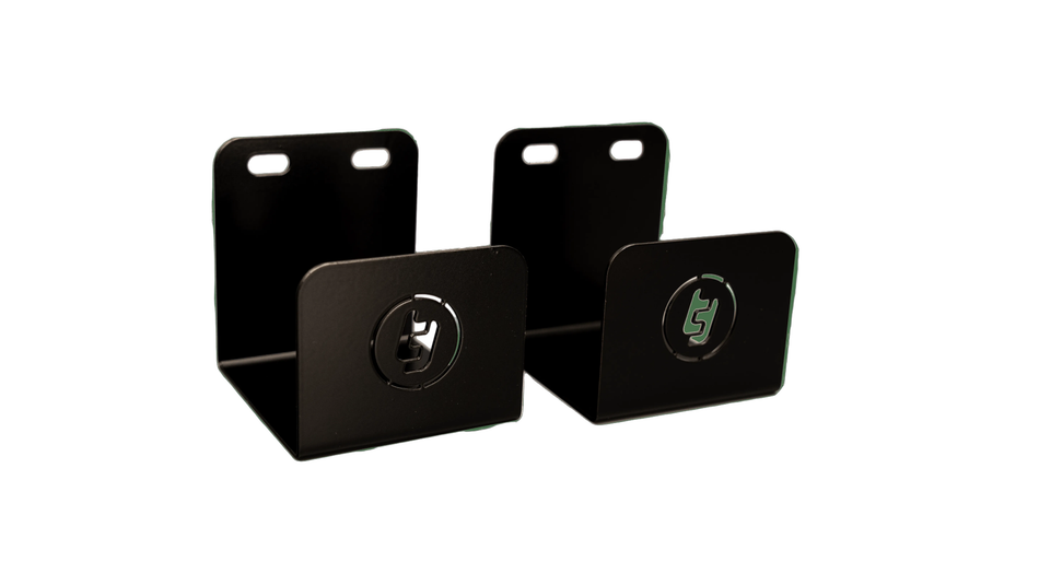 TradeTidy black Broom Holder Brackets (pair) — UK-made powder-coated steel for vans and workshops