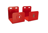 TradeTidy red Broom Holder Brackets (pair) — UK-made powder-coated steel for vans and workshops