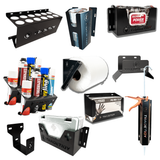 TradeTidy black Van Storage Starter Pack 2 — 10 holders plus first aid kit, UK-made powder-coated steel