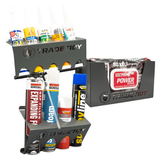 TradeTidy grey Silicone, Aerosol & Ultragrime Wipes Holder 3-pack — UK-made powder-coated steel for vans