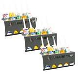 TradeTidy grey Silicone & Mastic Tube Holder 3-pack — UK-made powder-coated steel for vans and workshops