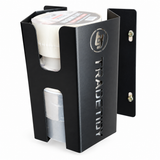 TradeTidy black Adhesive Tape Holder loaded with rolls of packing tape — UK-made powder-coated steel for vans and workshops
