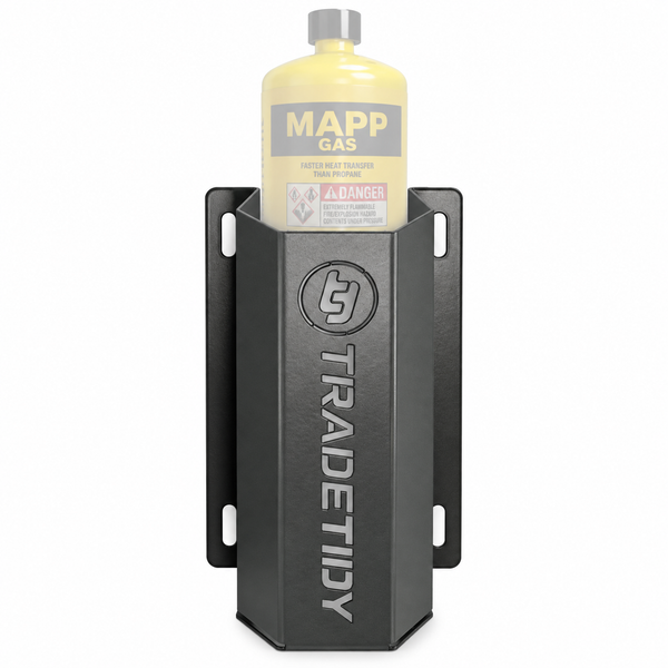 Propane / MAPP Gas Can Holder — for Vans & Workshops — Grey