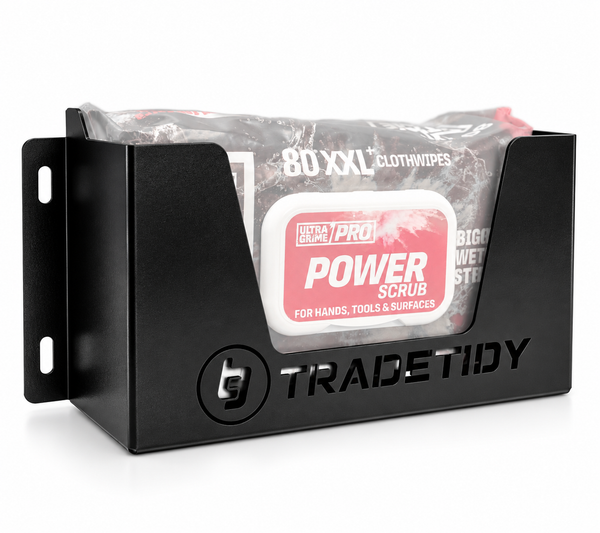 Ultragrime Wipes Holder for Vans & Workshops — Fits 80-Wipe Packs — Black