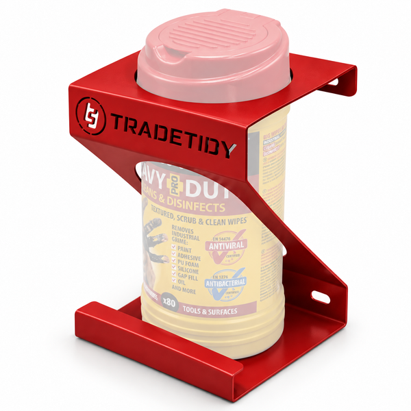 Wipes Holder for Vans & Workshops — Fits Most Tubs — Red