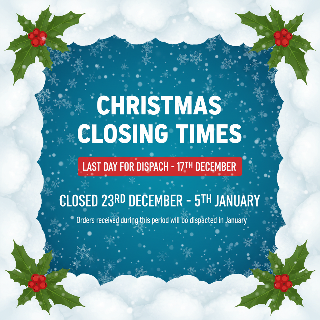 Christmas Closing Times Banner - Square