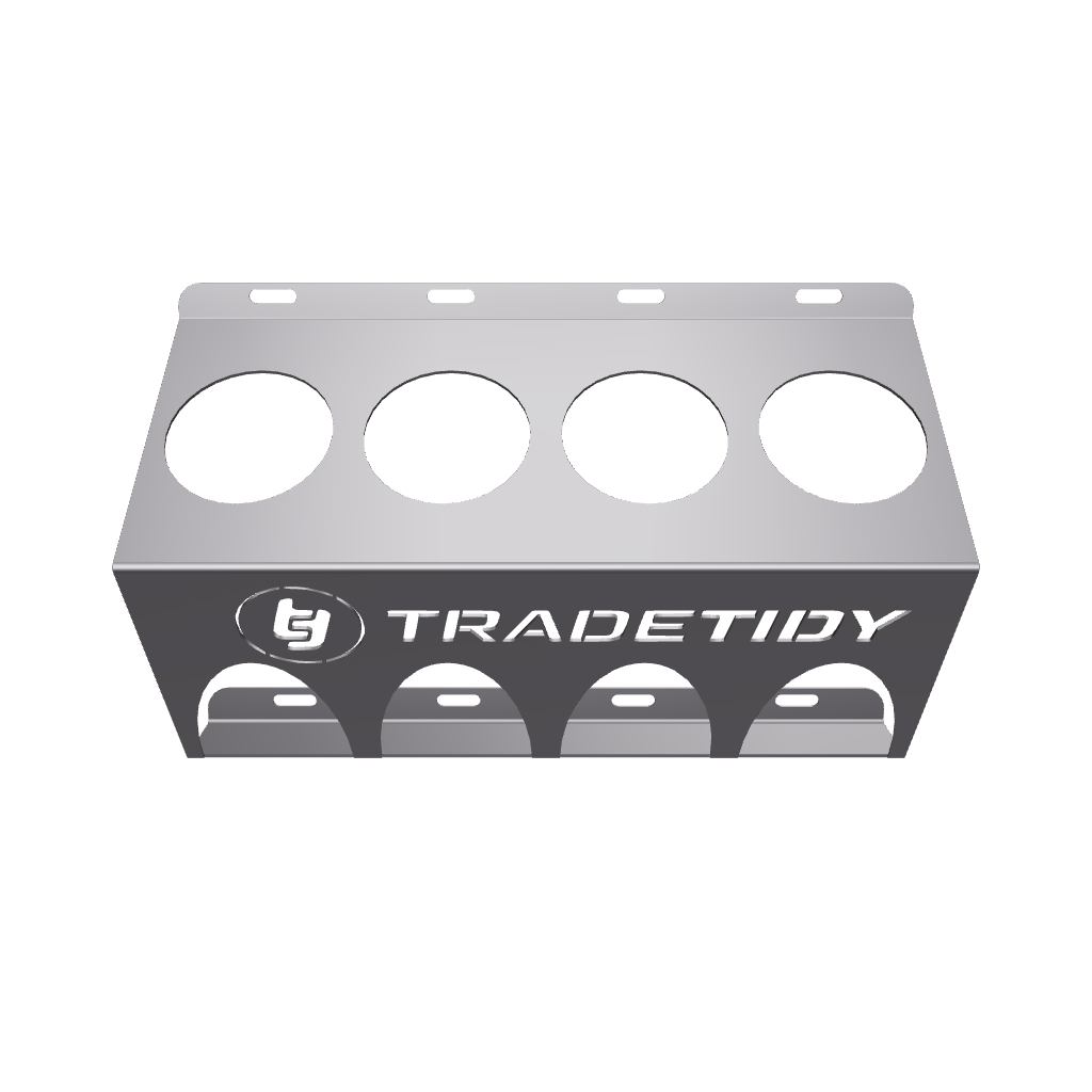 gray custom can holder on a transparent background