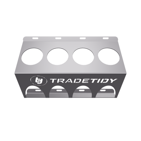 gray custom can holder on a transparent background
