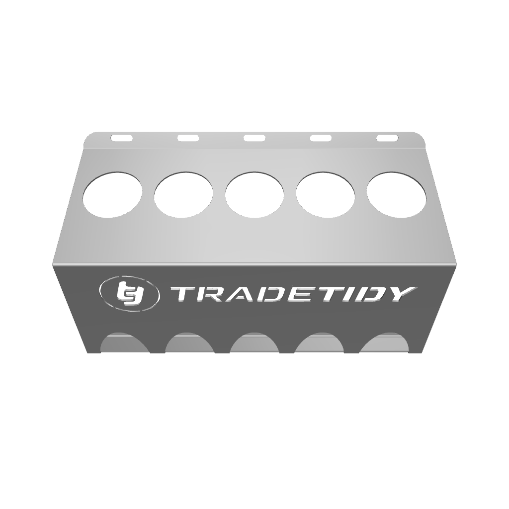 Gray Mastic & Silicone Tube Holder on a Transparent Background