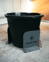 TradeTidy - Black Bucket Secured by a Black Brackets