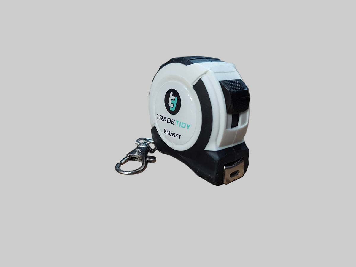 TradeTidy 2m Keyring Tape Measure - trade-quality measuring tool