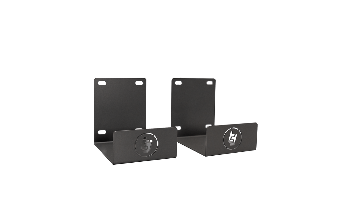 TradeTidy grey Ladder Brackets (Pair) for vans and workshops - UK-made powder-coated steel