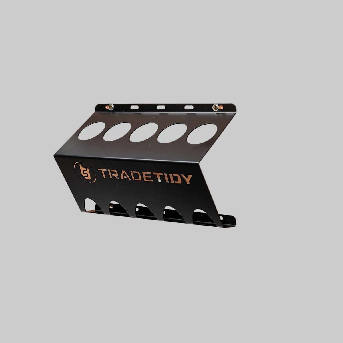 TradeTidy black Mastic & Silicone Tube Holder for vans and workshops - UK-made powder-coated steel (view 3)