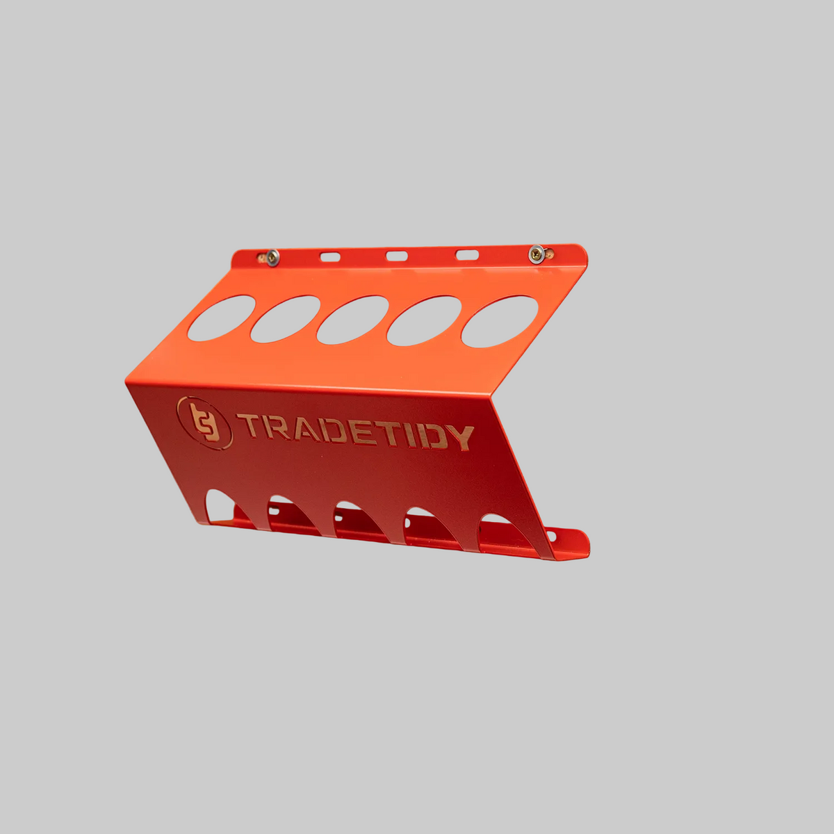 TradeTidy red Mastic & Silicone Tube Holder for vans and workshops - UK-made powder-coated steel